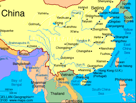 LOCATION OF TAIWAN